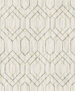 Lyla Beige Trellis Wallpaper by Decorline