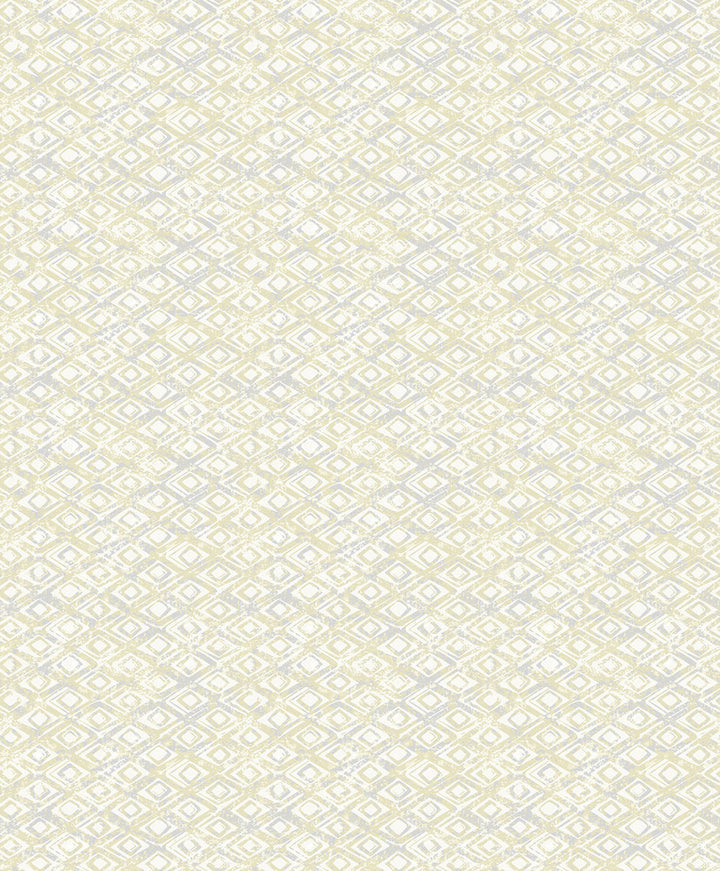 Delilah Light Yellow Diamond Wallpaper by Decorline Vista Covers about 57.8 square feet 21-in by 33-ft long roll Unpasted 6.3 - Fabric Carolina -