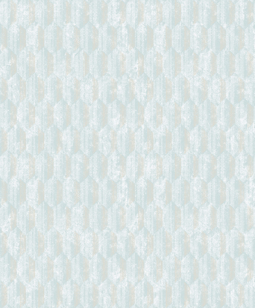 Kendall Light Blue Geometric Wallpaper by Decorline Vista Covers about 57.8 square feet 21-in by 33-ft long roll Unpasted 12.6 - Fabric Carolina -