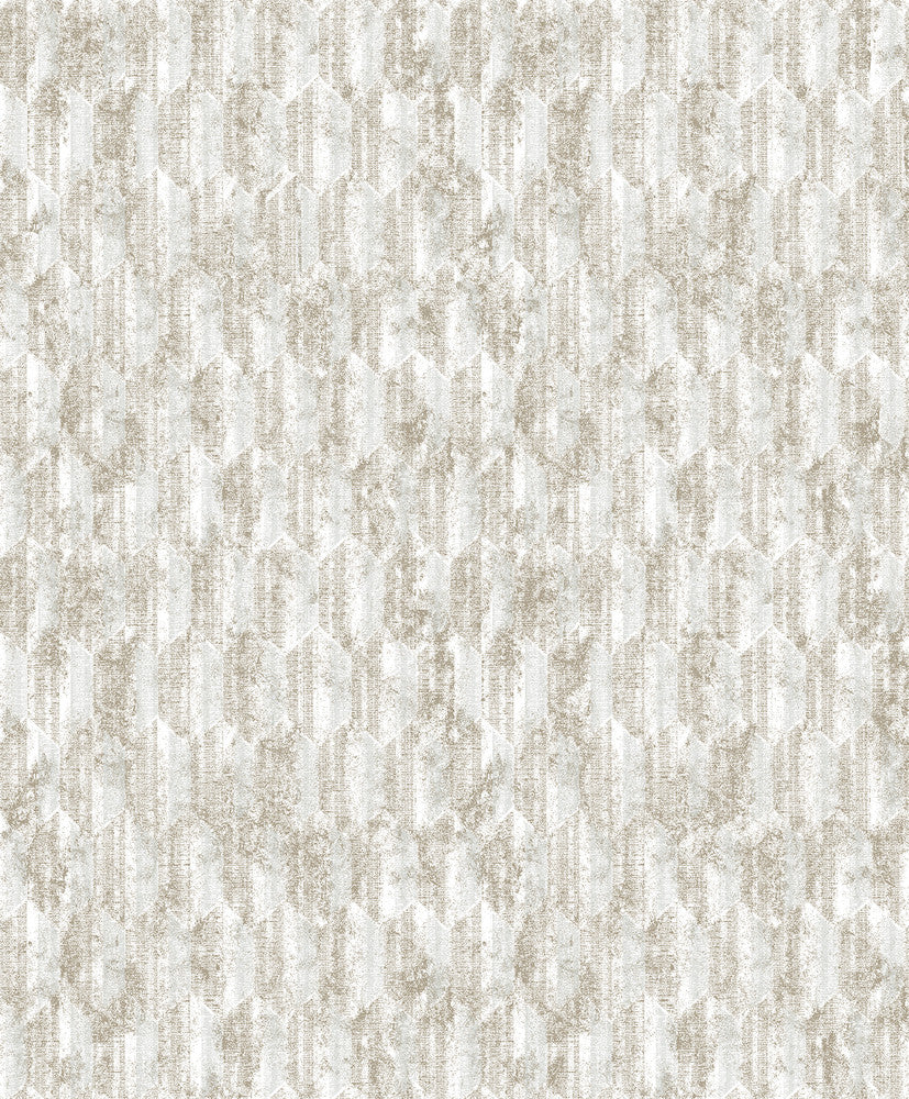 Kendall Off White Geometric Wallpaper by Decorline Vista Covers about 57.8 square feet 21-in by 33-ft long roll Unpasted 12.6 - Fabric Carolina -