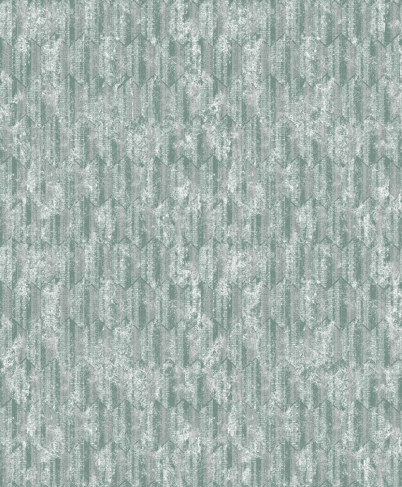 Kendall Teal Geometric Wallpaper by Decorline Vista Covers about 57.8 square feet 21-in by 33-ft long roll Unpasted 12.6 - Fabric Carolina -