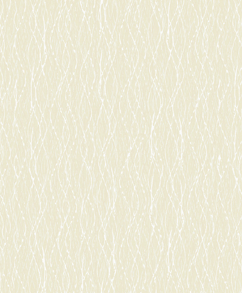 Quinn Light Yellow Twist Wallpaper by Decorline Vista Covers about 57.8 square feet 21-in by 33-ft long roll Unpasted 25 - Fabric Carolina -