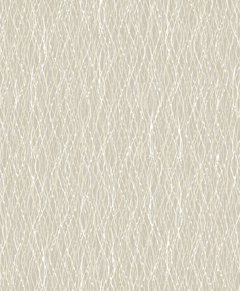 Quinn Beige Twist Wallpaper by Decorline Vista Covers about 57.8 square feet 21-in by 33-ft long roll Unpasted 25 - Fabric Carolina -