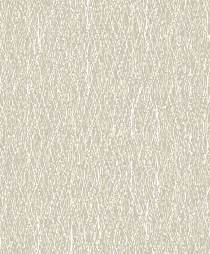 Quinn Beige Twist Wallpaper by Decorline Vista Covers about 57.8 square feet 21-in by 33-ft long roll Unpasted 25 - Fabric Carolina -