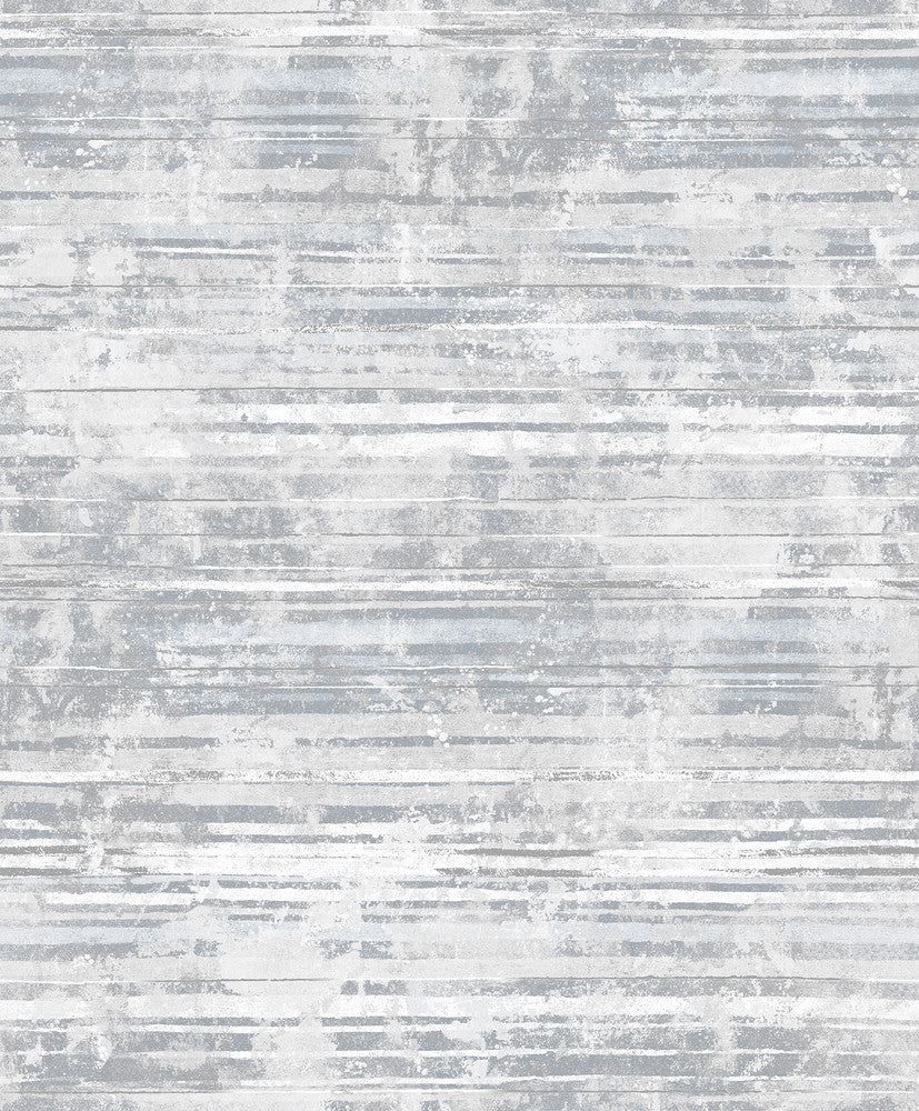 Makayla Grey Distressed Stripe Wallpaper by Decorline Vista Covers about 57.8 square feet 21-in by 33-ft long roll Unpasted 25 - Fabric Carolina -