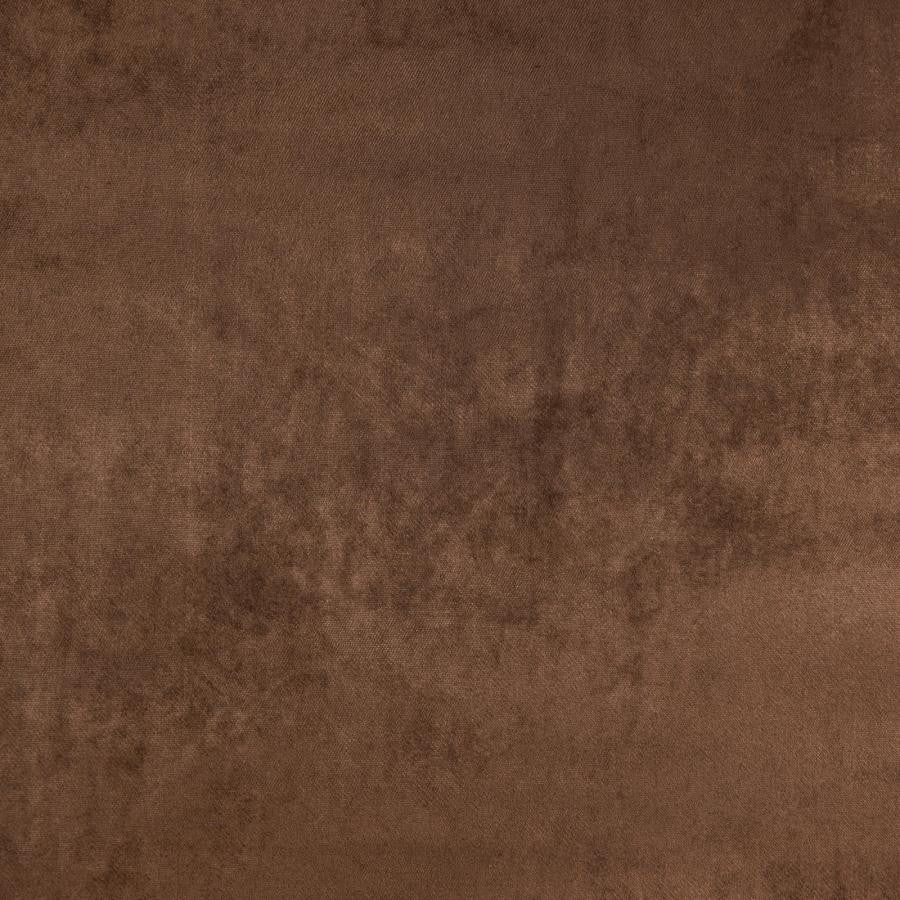 Zurich # 46 Cocoa by Maxwell Designer Fabric Glam Velvet 100% POLYESTER INDIA 56.75" - Swanky Fabrics -