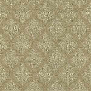 Florence Mustard Ogee Damask Wallpaper by Beacon House