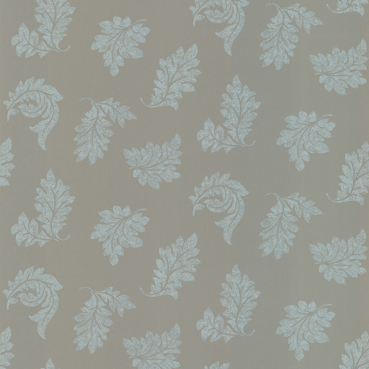 Henri Grey Scrolling Leaf Wallpaper by Beacon House Belmont Covers about 56.4 square feet 20.5-in by 33-ft long roll Prepasted 10.4 - Fabric Carolina -