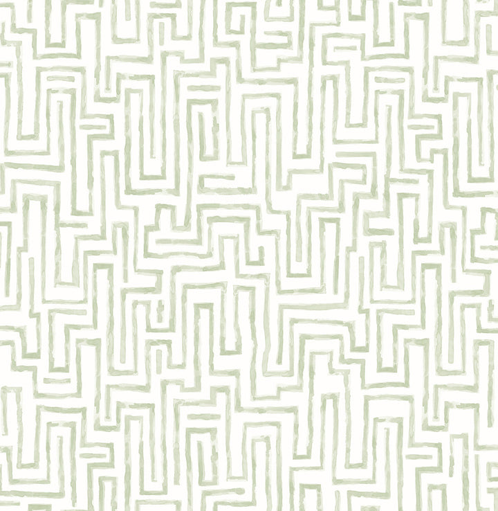 Ramble Sage Geometric Wallpaper by A-Street Prints Equinox Covers about 56.4 square feet 20.5-in by 33-ft long roll Unpasted 20.9 - Fabric Carolina -