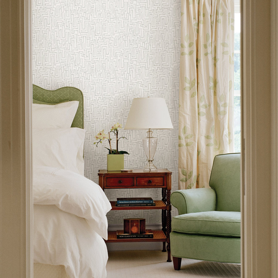 Ramble Grey Geometric Wallpaper by A-Street Prints Designer