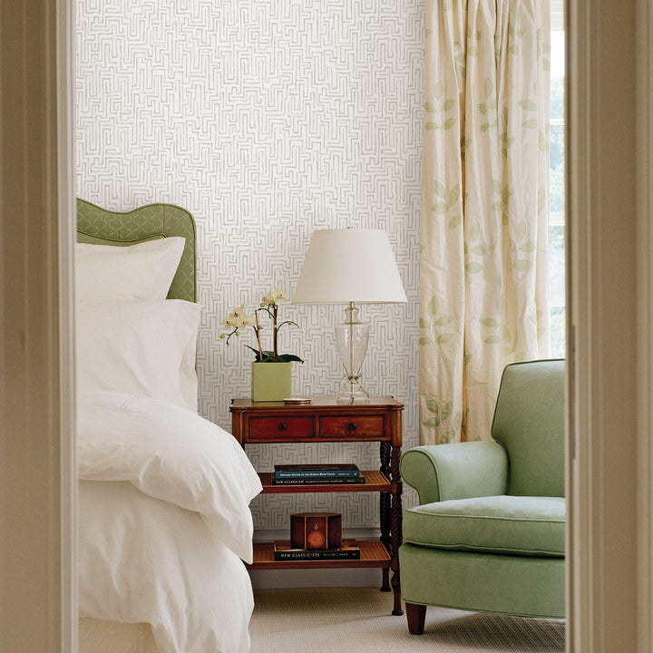 Ramble Grey Geometric Wallpaper by A-Street Prints Designer