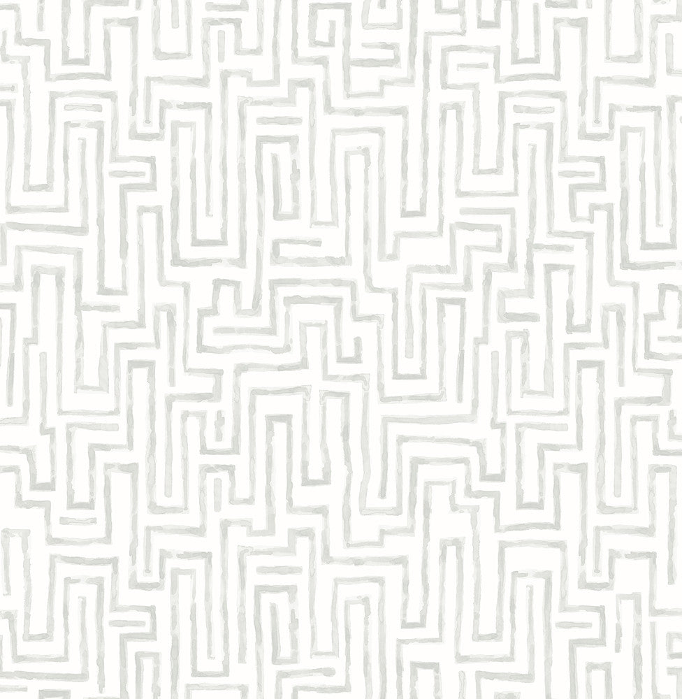 Ramble Grey Geometric Wallpaper by A-Street Prints Equinox Covers about 56.4 square feet 20.5-in by 33-ft long roll Unpasted 20.9 - Fabric Carolina -