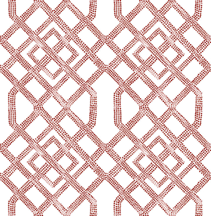 Traverse Red Trellis Wallpaper by A-Street Prints Equinox Covers about 56.4 square feet 20.5-in by 33-ft long roll Unpasted 20.9 - Fabric Carolina -