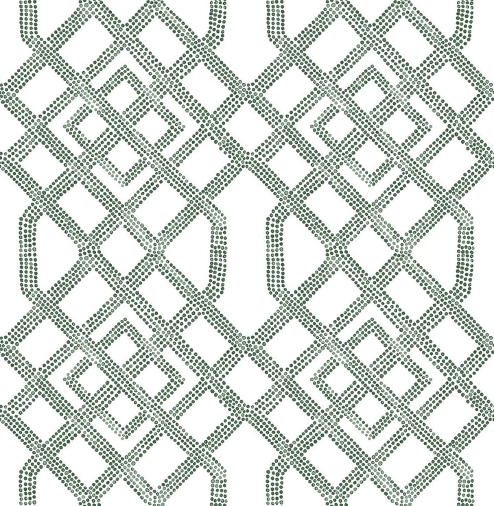 Traverse Dark Green Trellis Wallpaper by A-Street Prints Equinox Covers about 56.4 square feet 20.5-in by 33-ft long roll Unpasted 20.9 - Fabric Carolina -