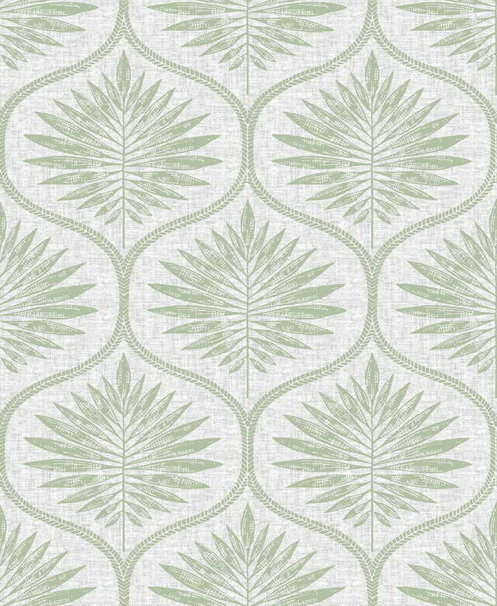 Laurel Light Green Ogee Wallpaper by A-Street Prints Equinox Covers about 56.4 square feet 20.5-in by 33-ft long roll Unpasted 12.6 - Fabric Carolina -