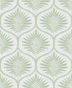 Laurel Light Green Ogee Wallpaper by A-Street Prints