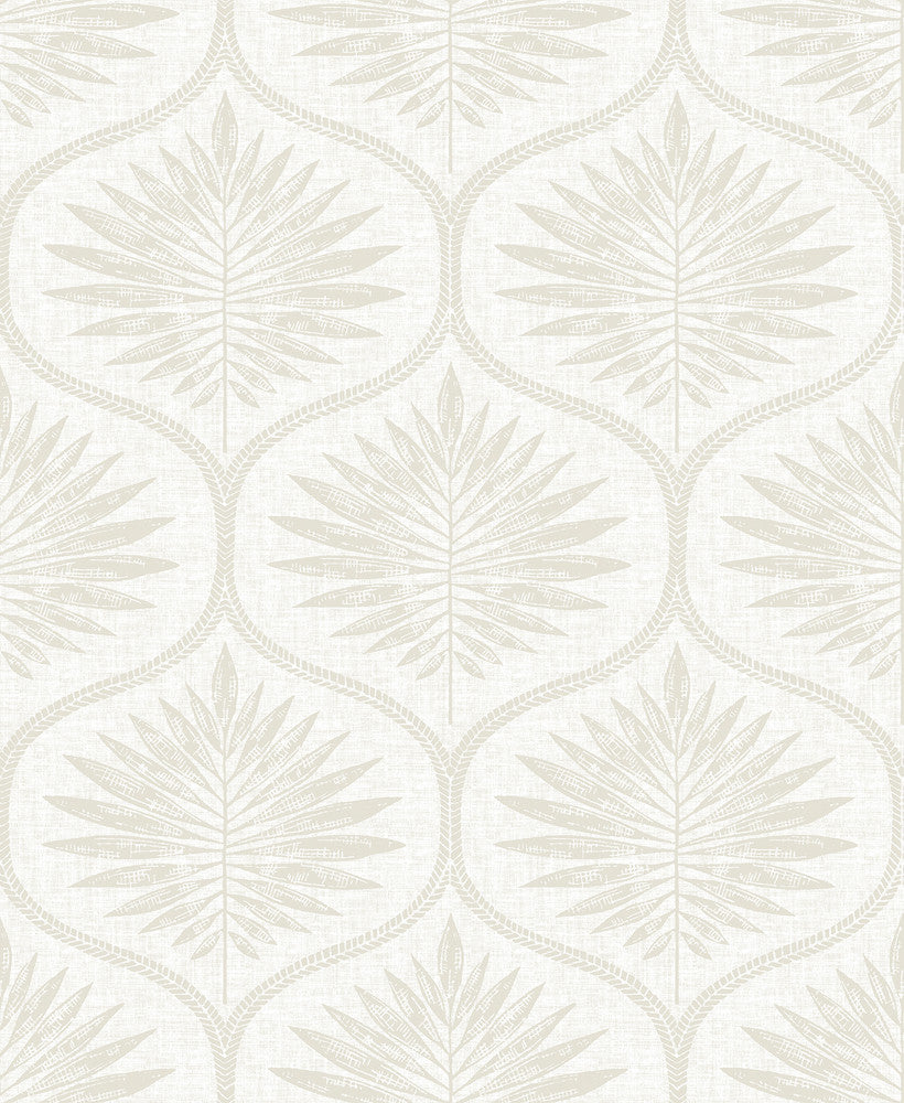 Laurel Bone Ogee Wallpaper by A-Street Prints Equinox Covers about 56.4 square feet 20.5-in by 33-ft long roll Unpasted 12.6 - Fabric Carolina -