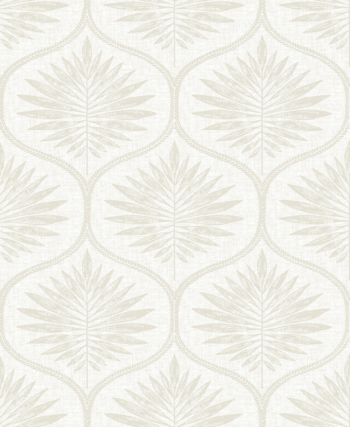 Laurel Bone Ogee Wallpaper by A-Street Prints Equinox Covers about 56.4 square feet 20.5-in by 33-ft long roll Unpasted 12.6 - Fabric Carolina -