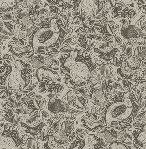 Revival Brown Fauna Wallpaper by A-Street Prints