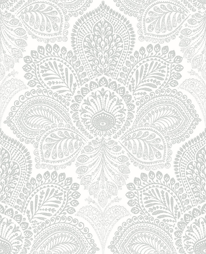 Triumph Off White Medallion Wallpaper by A-Street Prints Equinox Covers about 56.4 square feet 20.5-in by 33-ft long roll Unpasted 25.2 - Fabric Carolina -