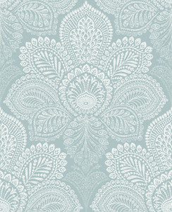 Triumph Light Blue Medallion Wallpaper by A-Street Prints