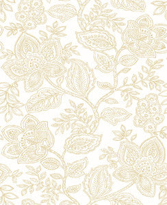 Larkin Khaki Khaki Floral Wallpaper by A-Street Prints