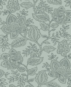 Larkin Green Floral Wallpaper by A-Street Prints