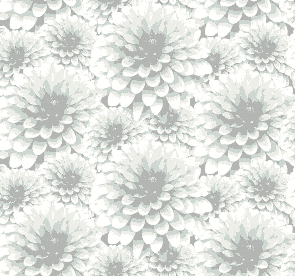 Umbra Light Grey Floral Wallpaper by A-Street Prints Equinox Covers about 60.8 square feet 27-in by 27-ft long roll Unpasted 12.6 - Fabric Carolina -