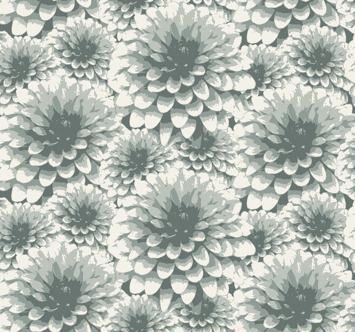 Umbra Teal Floral Wallpaper by A-Street Prints Equinox Covers about 60.8 square feet 27-in by 27-ft long roll Unpasted 12.6 - Fabric Carolina -