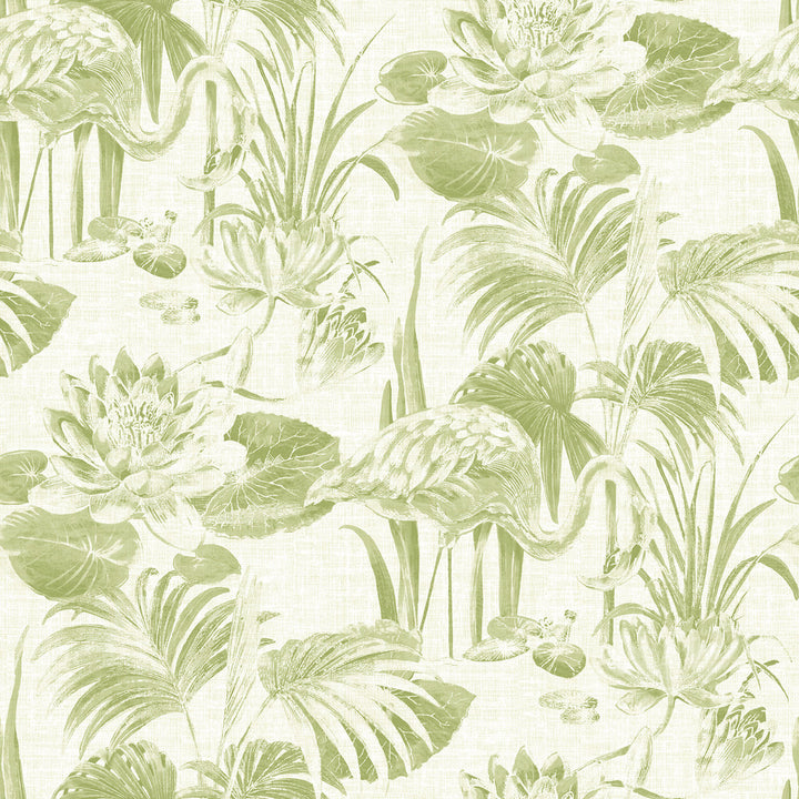 Frolic Green Lagoon Wallpaper by A-Street Prints Equinox Covers about 60.8 square feet 27-in by 27-ft long roll Unpasted 27 - Fabric Carolina -