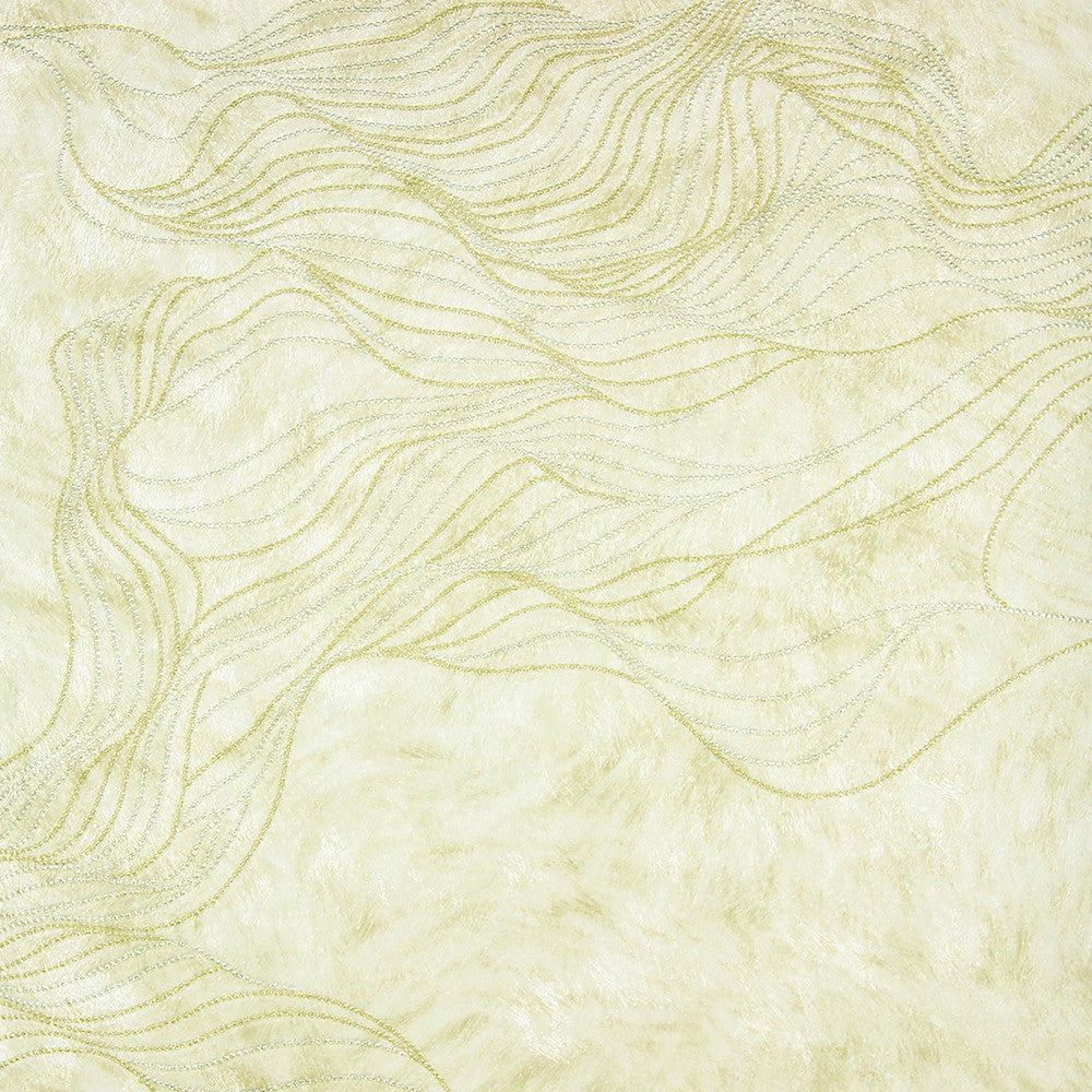 Abruzzo Cream Wolf Wave Wallpaper by Brewster Selvaggia Covers about 57.8 square feet 21-in by 33-ft long roll Unpasted 25 - Fabric Carolina -