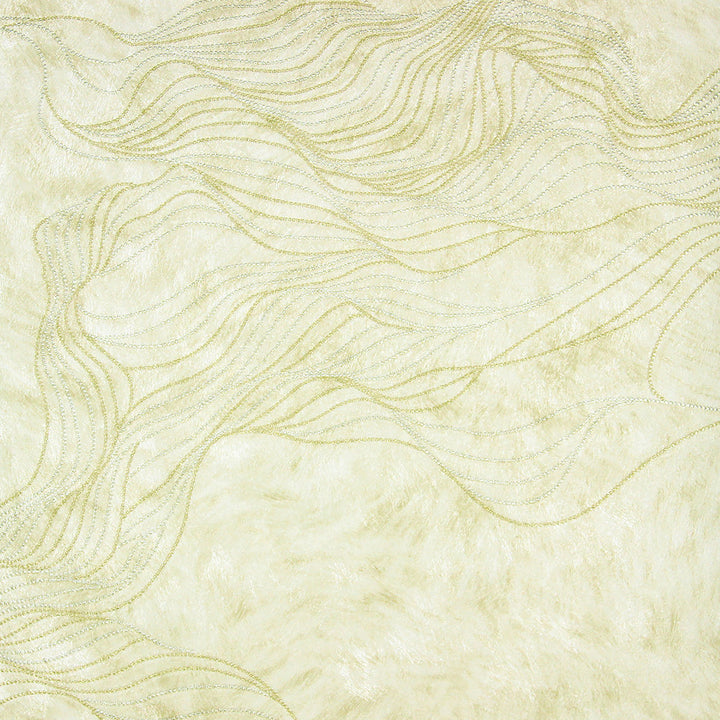 Abruzzo Cream Wolf Wave Wallpaper by Brewster Selvaggia Covers about 57.8 square feet 21-in by 33-ft long roll Unpasted 25 - Fabric Carolina -