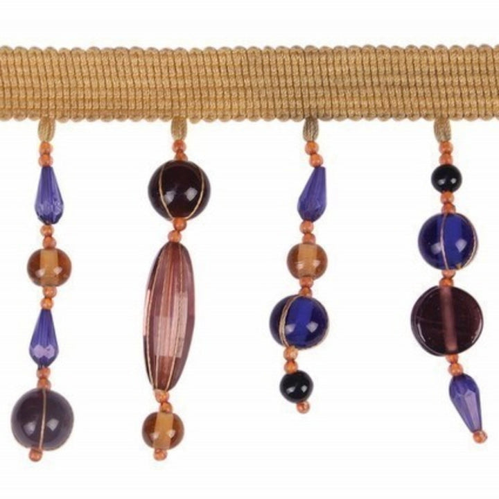 Beaded Couture Fringe Sunset by Europatex Fabric Beaded Couture 65% Glass, 15% Plastic, 20% Rayon 3.50 inches - Fabric Carolina -