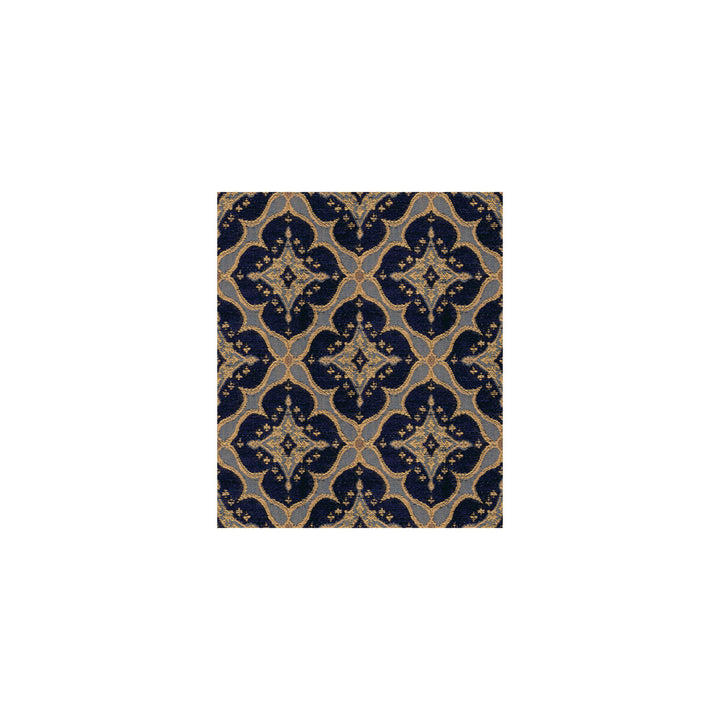 Ornament Accent Indigo by Kravet Couture Fabric - RAYON - 77%;COTTON - 23% United States MEDIUM Horizontal: 3.5 and Vertical: 4 52 - Fabric Carolina -