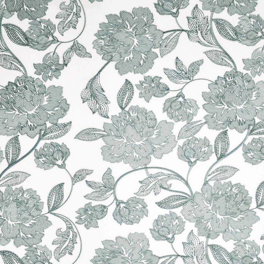 Zinnia # 316 Sea Green by Maxwell Fabric Color Theory-Vol.V Sorbet 100% POLYESTER INDIA V-18.5"H-16.9" 54"EMB51.5 - Fabric Carolina -