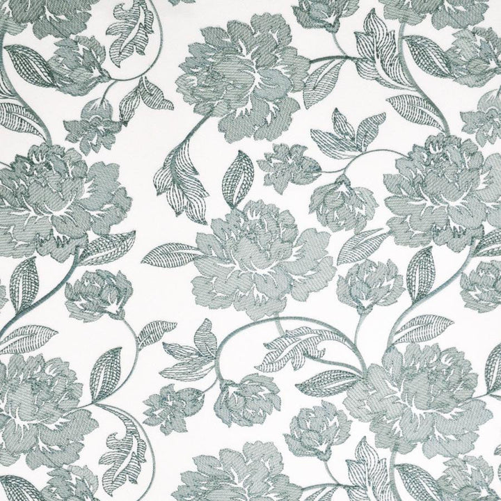Zinnia # 316 Sea Green by Maxwell Designer Fabric Color Theory-Vol.V Sorbet 100% POLYESTER INDIA V-18.5"H-16.9" 54"EMB51.5 - Swanky Fabrics -