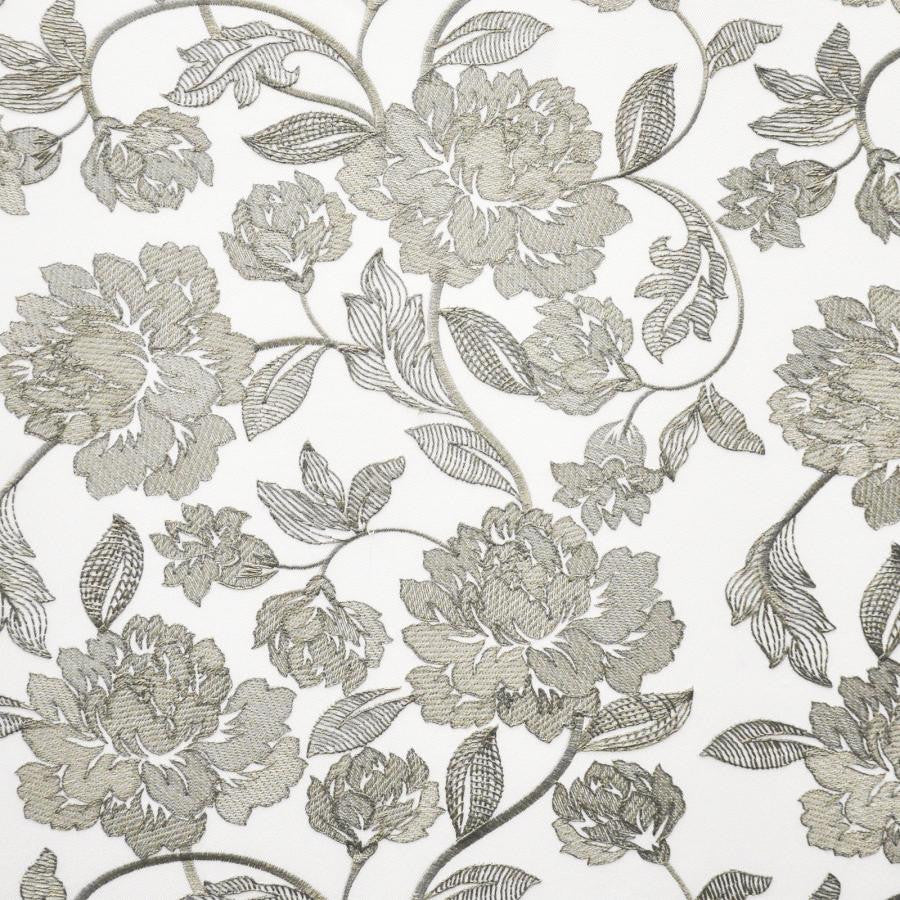 Zinnia # 514 Porcini by Maxwell Fabric Color Theory-Vol.V Rocksalt 100% POLYESTER INDIA V-18.5"H-16.9" 54"EMB51.5 - Fabric Carolina -