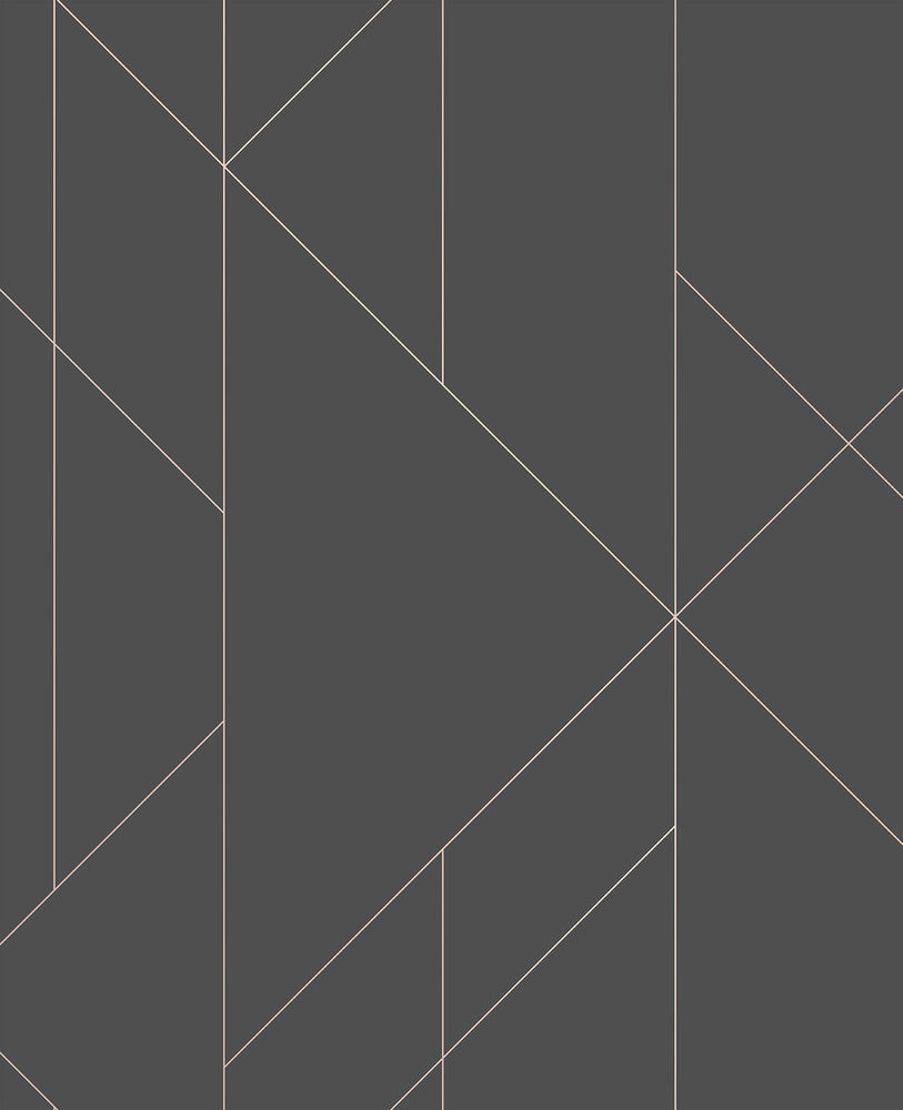 Torpa Charcoal Geometric Wallpaper by A-Street Prints Conran's Plain Simple Useful Covers about 56.4 square feet 20.5-in by 33-ft long roll Unpasted 12.6 - Fabric Carolina -