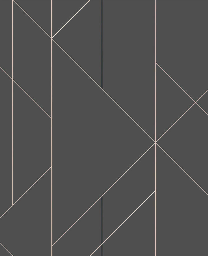 Torpa Charcoal Geometric Wallpaper by A-Street Prints Conran's Plain Simple Useful Covers about 56.4 square feet 20.5-in by 33-ft long roll Unpasted 12.6 - Fabric Carolina -
