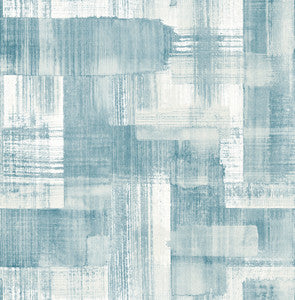 Trosa Teal Brushstroke Wallpaper by A-Street Prints