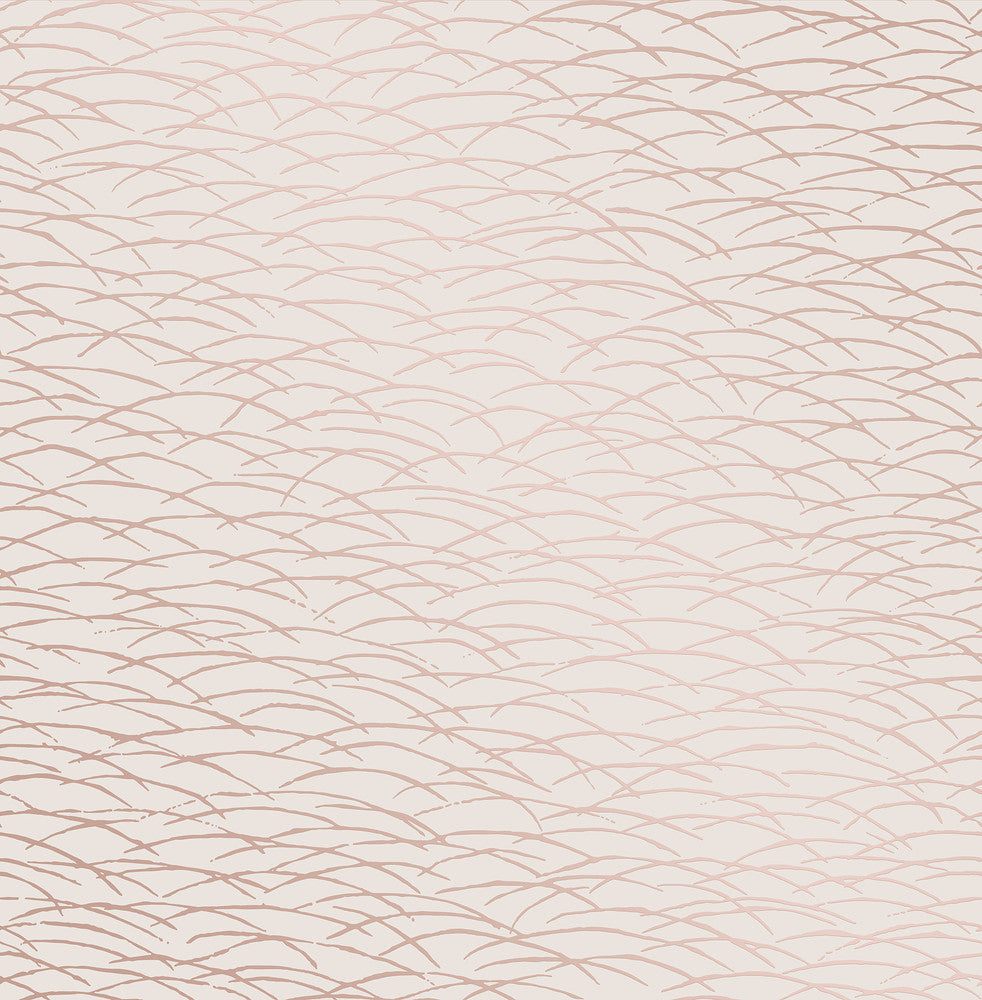 Hono Rose Gold Abstract Wave Wallpaper by A-Street Prints Conran's Plain Simple Useful Covers about 56.4 square feet 20.5-in by 33-ft long roll Unpasted 20.9 - Fabric Carolina -
