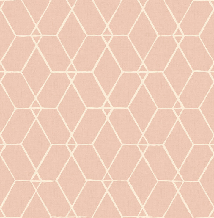 Osterlen Light Pink Trellis Wallpaper by A-Street Prints Conran's Plain Simple Useful Covers about 56.4 square feet 20.5-in by 33-ft long roll Unpasted 20.9 - Fabric Carolina -
