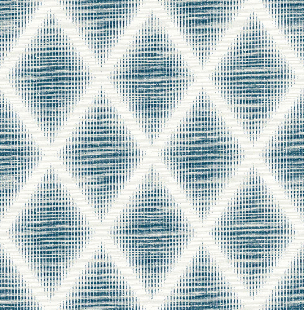 Kirana Blue Diamond Wallpaper by A-Street Prints Conran's Plain Simple Useful Covers about 56.4 square feet 20.5-in by 33-ft long roll Unpasted 20.9 - Fabric Carolina -