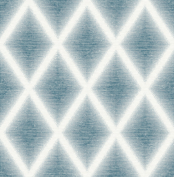 Kirana Blue Diamond Wallpaper by A-Street Prints Conran's Plain Simple Useful Covers about 56.4 square feet 20.5-in by 33-ft long roll Unpasted 20.9 - Fabric Carolina -