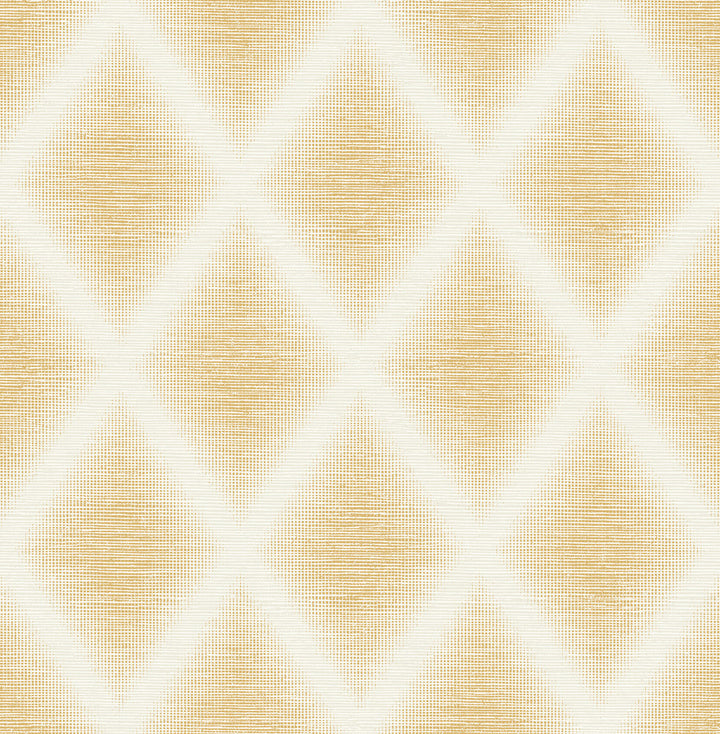 Kirana Mustard Diamond Wallpaper by A-Street Prints Conran's Plain Simple Useful Covers about 56.4 square feet 20.5-in by 33-ft long roll Unpasted 20.9 - Fabric Carolina -
