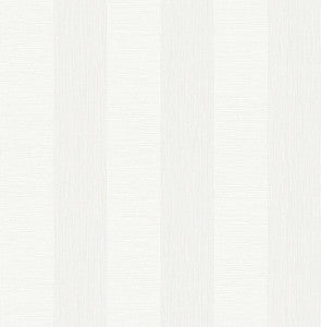 Intrepid White Textured Stripe Wallpaper by Decorline