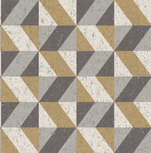 Cerium Moss Concrete Geometric Wallpaper by Decorline
