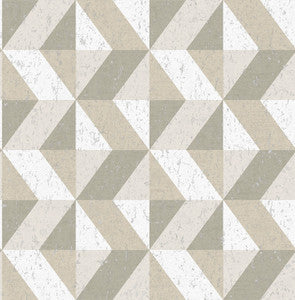 Cerium Dark Grey Concrete Geometric Wallpaper by Decorline