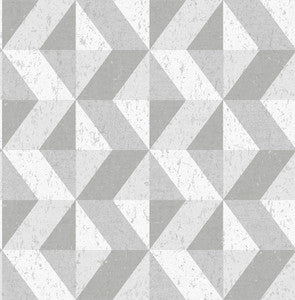 Cerium Grey Concrete Geometric Wallpaper by Decorline
