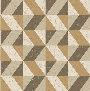 Cerium Gold Concrete Geometric Wallpaper by Decorline